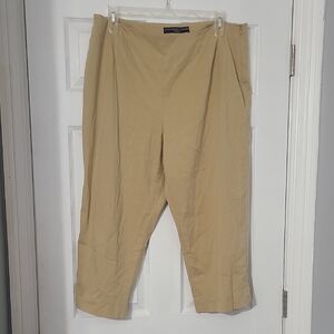 Talbots Khaki Straight-Leg Crop Pants